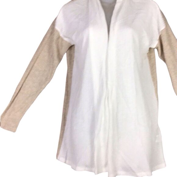 Bobeau Womens Size S Open Front Cardigan Waffle Knit Colorblock Long Sleeve - Picture 5 of 10
